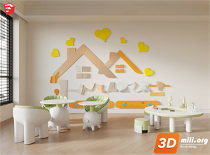 Kid's table and chairs Skp Files 